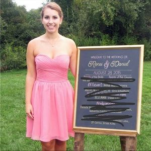 Coral bridesmaid dress